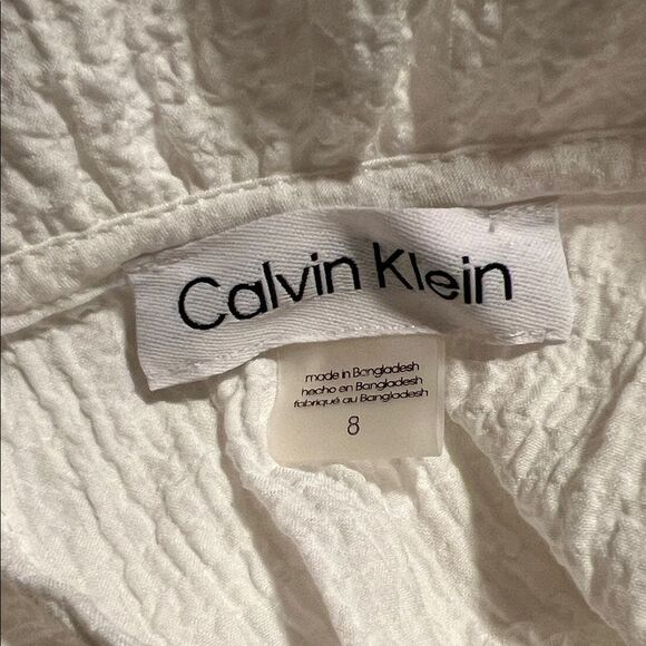 Calvin Klein Ivory Sleeveless Dress w/Pockets size 8 - Picture 5 of 6